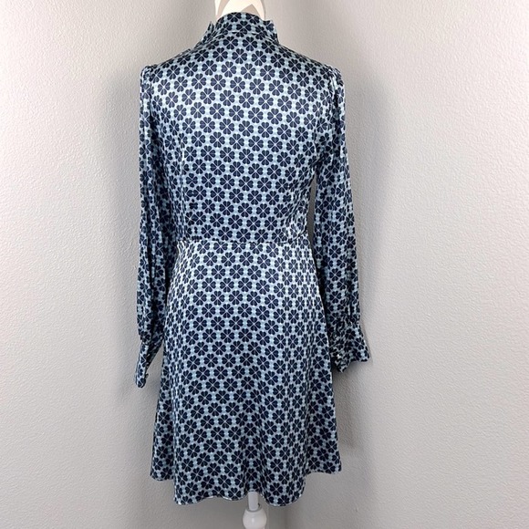 Kate Spade Spade Flower Silk Dress in Storm Cloud Size 6 - Picture 5 of 15